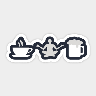 Things To Do List - Coffee, Yoga and Beer lover Sticker